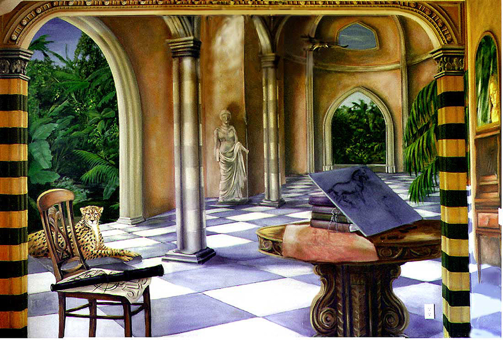leonardo in the african jungle mural